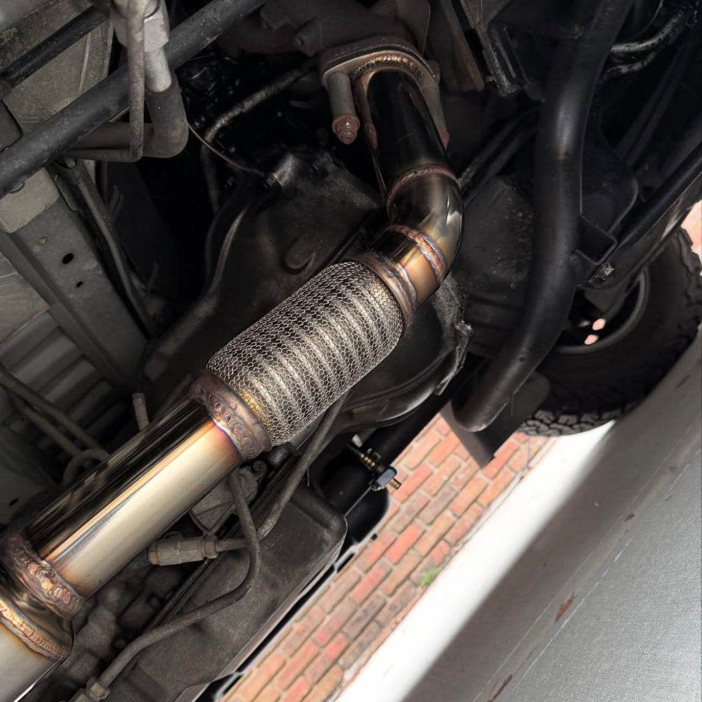Side exit stainless steel exhaust for Delica L300